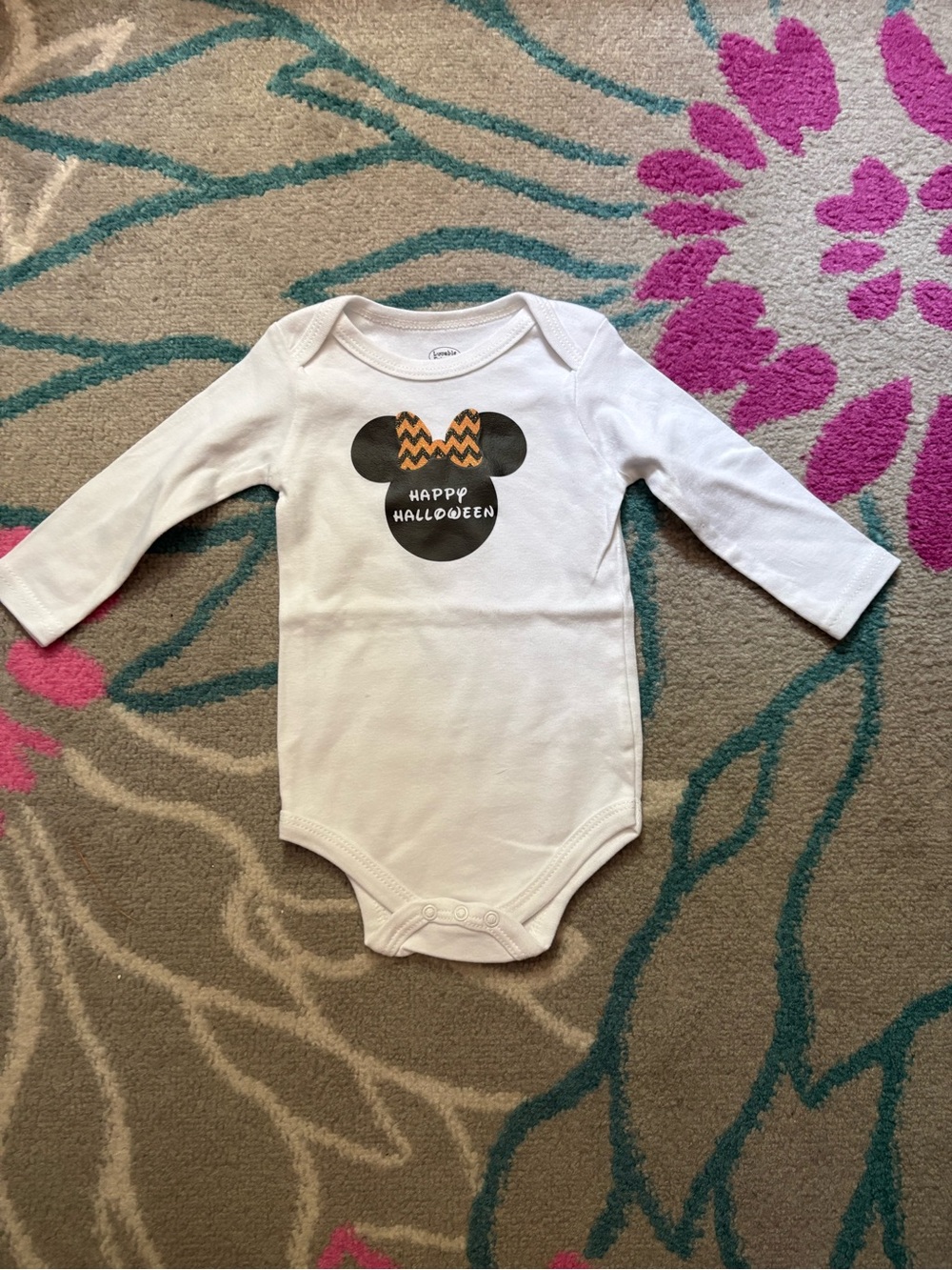 Minnie Mouse Happy Halloween Long Sleeve Bodysuit 3-6 Months